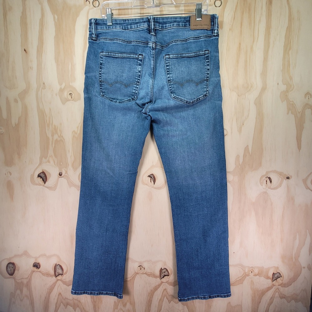 American Eagle Original Bootcut Jeans Mens 34x30 Blue Excellent Airflex+ Stretch - Picture 2 of 6